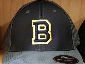black baseball cap with letter B