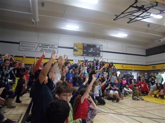 students at rally