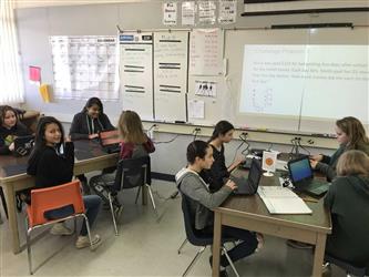 Classroom of students using Chromebooks