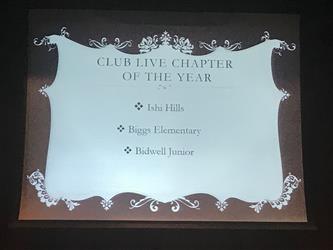 club live award for chapter of the year