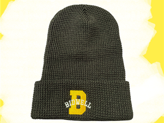 Waffle Beanie with Bidwell B - Black